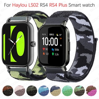 สายนาฬิกาข้อมือไนล่อน ลายพราง สําหรับ Haylou Smart Watch 2 LS02 RS4 RS4 Plus