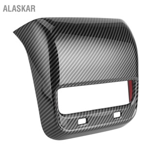 ALASKAR คาร์บอนไฟเบอร์ด้านหลัง Air Conditioner Vent Outlet Trim ตกแต่ง Fit สำหรับ Tesla รุ่น 3 2019-2021