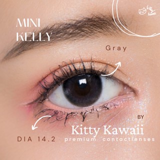 ไม่แถมตลับ Kelly Gray (มินิ) คอนแทคเลนส์ Kitty Kawaii