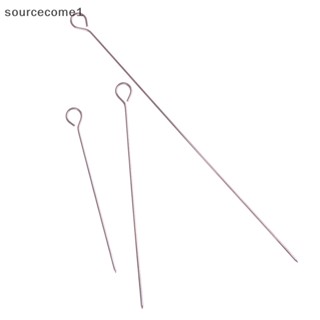 [sourcecome1] ใหม่ ไม้เสียบเนื้อ สเตนเลส ทรงกลม สําหรับย่างบาร์บีคิว 10 ชิ้น