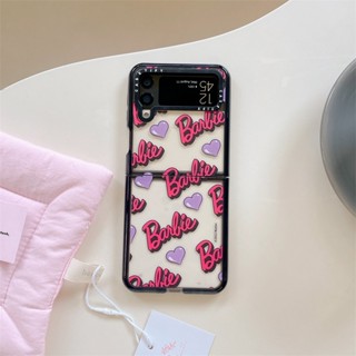 เคสโทรศัพท์มือถือ แบบหน้าจอพับได้ สําหรับ Samsung Z Flip 3 4 5G casetify Barbie