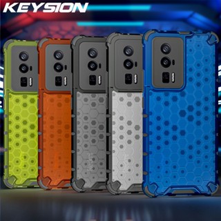 Keysion เคสโทรศัพท์ซิลิโคน PC ใส แบบนิ่ม ลายรังผึ้ง กันกระแทก สําหรับ Xiaomi POCO F5 Pro POCO F5 Pro