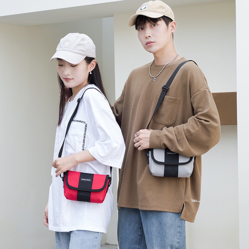 (HB-695) กระเป๋าสะพายข้าง สะพายไหล่ ชาย-หญิง ผ้าแคนวาส