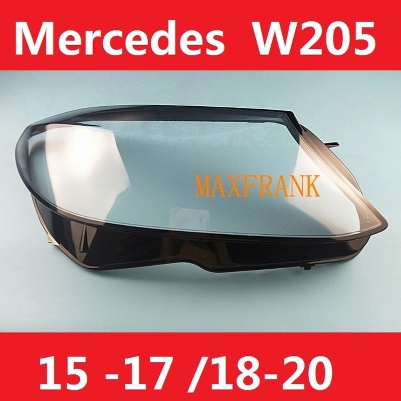 ฝาครอบเลนส์ไฟหน้า สําหรับ Mercedes Benz W205 2015-2018 C180 C200 C260L C280 C300 เลนส์ไฟหน้า ฝาครอบไ