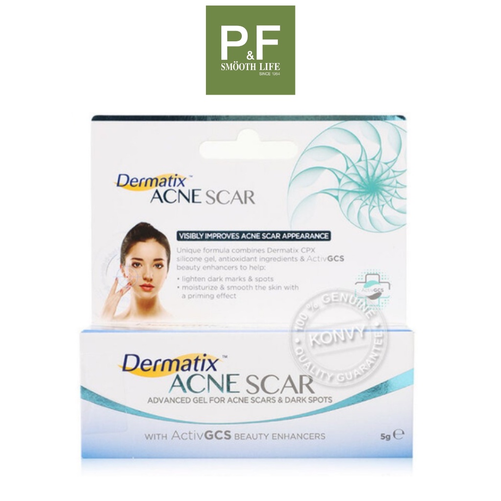 Dermatix ACNE SCAR 5G เดอร์มาติกซ์ แอคเน สการ์ ผลิตภัณฑ์เจลดูแล รอยสิว และ จุดด่างดำ 1 หลอด บรรจุ 5 กรัม