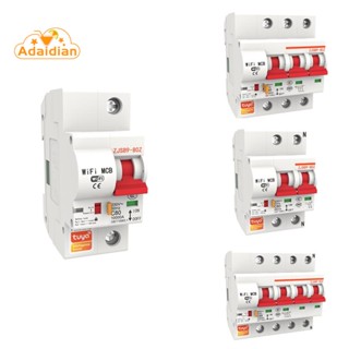 1 ชิ้น Smart Circuit Breaker Tuya Smart Circuit Breake 80A WiFi Smart Circuit Breaker สวิตช์อัตโนมัติเกินกำลังป้องกันไฟฟ้าลัดวงจร (1P)