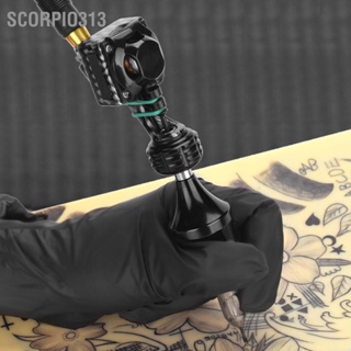 Scorpio313 ร้านทำปากกาสักโรตารีชุบโลหะผสมสังกะสีปรับ Liner Shader RCA Motor Tattoo Machine สีดำ