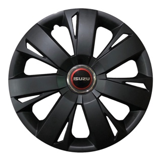 *แนะนำ* Wheel Cover ฝาครอบกระทะล้อ มี สีดำ ขอบ R 15 นิ้ว ลาย ISUZU  wc77 ฝากลางปี20 (1 ชุด มี 4 ฝา)**