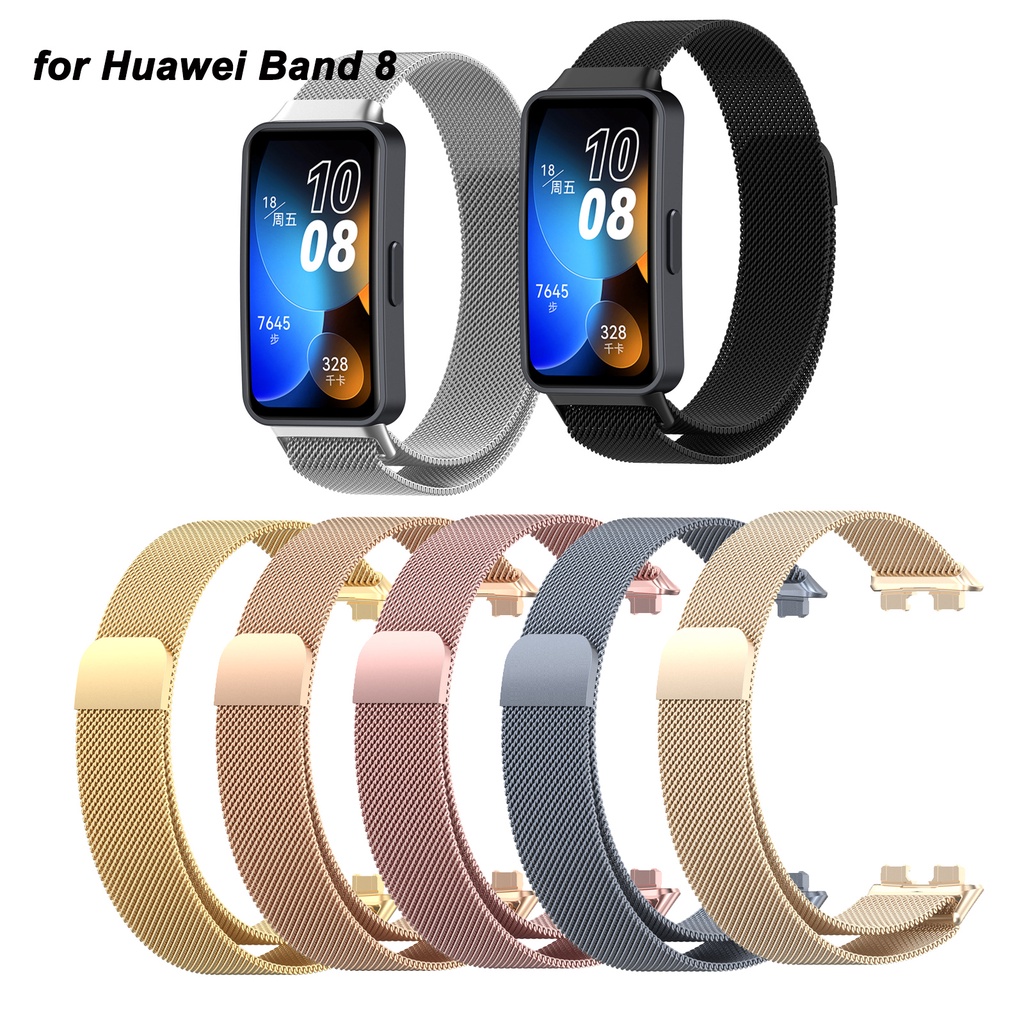 Milanese สายนาฬิกาข้อมือ สเตนเลส แม่เหล็ก สําหรับ Huawei band 8 9 10 NFC