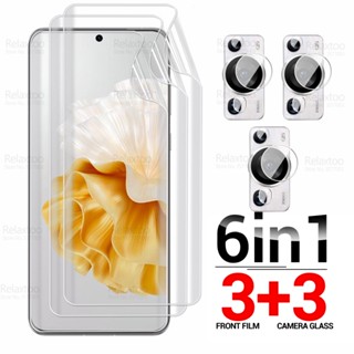 6in1 ฟิล์มไฮโดรเจลนิ่ม กันรอยหน้าจอกล้อง สําหรับ Huawei P60 Pro P60 Art P 60 P60Pro P60Art 4G