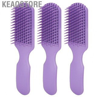 Keaostore 3pcs Hair Brush Set Hair Brush With Hollow Wide  Purple Hairbrush With