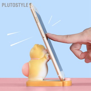 Plutostyle แมวน่ารักที่วางโทรศัพท์มือถือเรซิ่นมินิแบบพกพาโทรศัพท์มือถือยืนเครื่องประดับโต๊ะสำหรับห้องนอนสำนักงาน