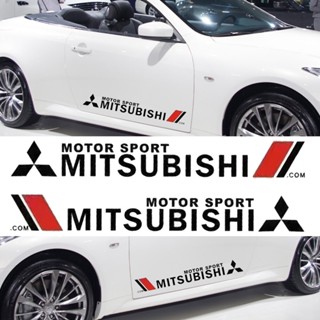 สติกเกอร์ ลาย Mitsubishi Motor Sport 3000GT สําหรับติดตกแต่งประตูรถยนต์ Mitsubishi Adventure Mirage G4 LANCER ASX Xpander 1 คู่