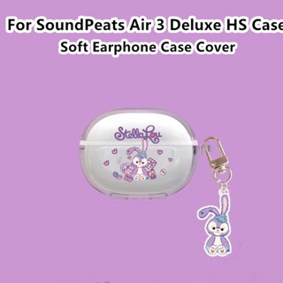 【Ĕĕ】เคสหูฟังแบบนิ่ม ใส ลายการ์ตูน สําหรับ SoundPeats Air 3 Deluxe HS SoundPeats Air 3 Deluxe HS