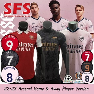 【SFS】เสื้อยืดกีฬาแขนสั้น ลายทีมชาติฟุตบอล Arsena.l Jersey 2022-23 ชุดเหย้า คุณภาพสูง ไซซ์ S-2XL