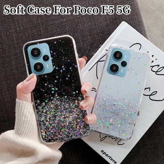 เคสโทรศัพท์มือถือแบบนิ่ม ใส กันกระแทก แต่งกลิตเตอร์ ระยิบระยับ สําหรับ Xiaomi Pocof5 POCO F5 5G Mi Poko F 5 Poxo 5F 23049PCD8G 5G