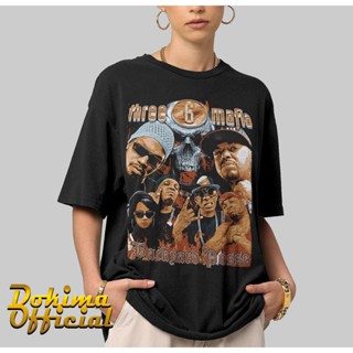 เสื้อยืด พิมพ์ลายอัลบั้ม Three 6 Mafia Live By Yo Rep สไตล์ฮิปฮอป วินเทจ Dwk137