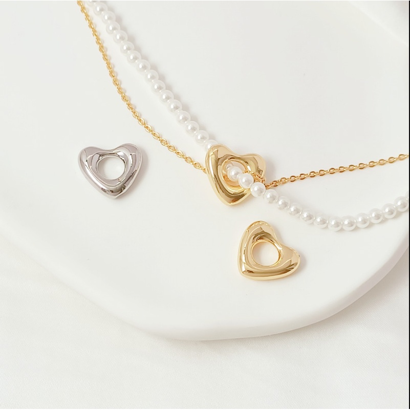 แหวนทอง 14K ประดับเพทาย รูปหัวใจ เครื่องประดับแฮนด์เมด DIY
