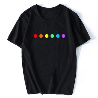 ขายดี เสื้อยืดลําลอง แขนสั้น พิมพ์ลาย lgbt สีรุ้ง สไตล์วินเทจ สีดํา เหมาะกับฤดูร้อน สําหรับผู้ชาย 631078