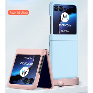 เคสแข็ง สีพื้น แบบเรียบง่าย สําหรับ Moto Razr 40 Ultra 2023