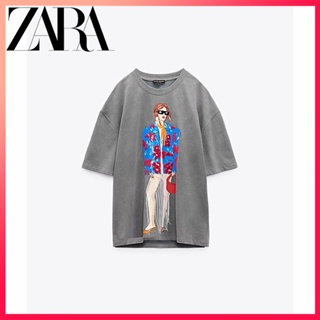 Zara ใหม่ เสื้อยืด พิมพ์ลาย เสื้อผ้าผู้หญิง