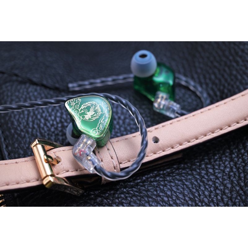 Tangzu WAN ER SG Jade Green หูฟังอินเอียร์ไดนามิก 10 มม. IEM MIC ไดอะแฟรมคอมโพสิตโลหะ N52 แม่เหล็ก ขายดี