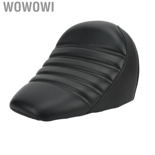 Wowowi Motorbike  Seat  Stripe Stitching Black Artificial Leather Sponge Motorcycle Front Seat Ergonomic  for Modification