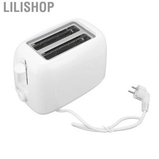 Lilishop 2 Slices Toaster 6 Levels Temperatures Small Size White Compact Bread Maker for Home Bakery Cafe EU Plug 220‑240V