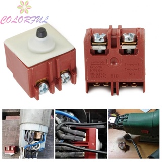 【COLORFUL】Switch 250V 5A 2pcs For Bosch GWS6/8-100 TWS6600 NO Push Power Tool Accessories