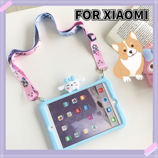 เคสซิลิโคนนิ่ม พร้อมสายคล้อง ขาตั้ง สําหรับ Xiaomi Mi Pad 4 Mi Pad 4 Plus Mi Pad 5 Mi Pad 5 Pro Mi Pad 6 Pro