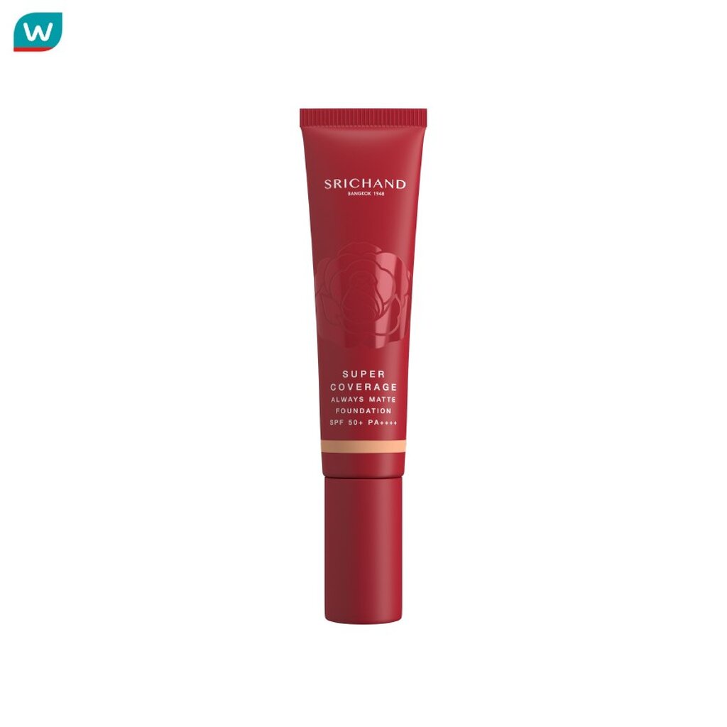 Srichand ศรีจันทร์ ซูเปอร์ คัฟเวอเรจ ออเวส์ แมทต์ ฟาวน์เดชั่น SPF50+ PA++++ 30มล. ฮันนี่