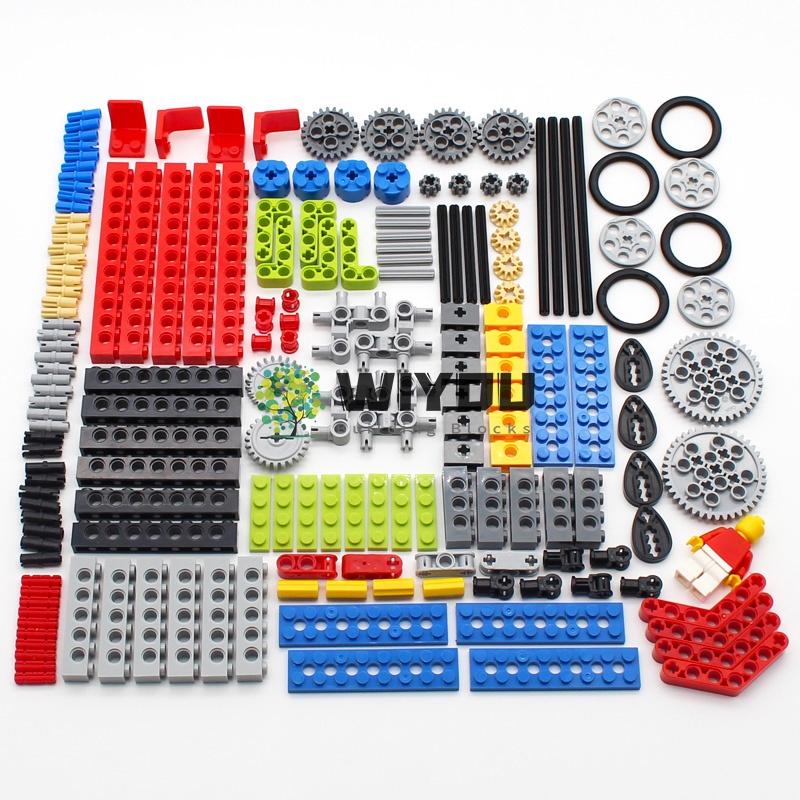 ชิ้นส่วนทางเทคนิค 182 ชิ้น Pin Liftarm Bricks Studless Beam Axle Plug Connector Panel Gear Building Blocks เข้ากันได้กับ เข้ากันได้กับ