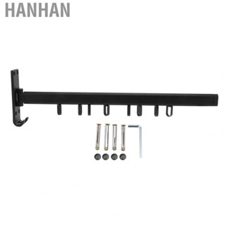 Hanhan Space Saving Clothes Rack Space Aluminum Retractable Black  Drying MX