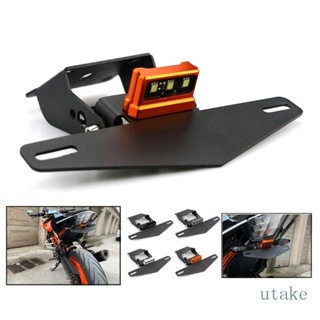 Utakee ตัวยึดกรอบป้ายทะเบียนรถมอเตอร์ไซด์ อะลูมิเนียม สําหรับ KTM-DUKE 125 250 390 200 13-19 Fender Elimina