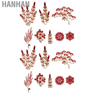 Hanhan Pearl Flower Buttons  Diamond Pearl Embellishments Decorative Sufficient 16Pcs  for Brooches