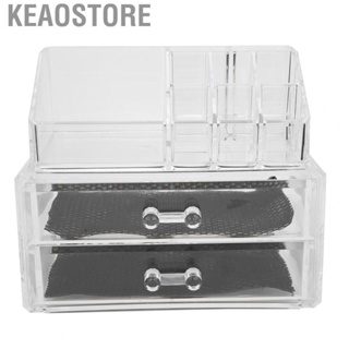 Keaostore Cosmetics Storage Box  Two‑Tier Makeup Storage Box Set with Drawer for Jewelry Lipstick Organizer for Girls for Jewelry Lipstick Display Holder for Women