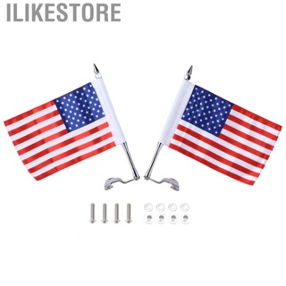 Ilikestore American Flag  Trunk Lid Flag Pole Mount Kit Stainless Steel Bracket  Replacement for Gold Wing Tour DCT 2018‑2020 for Motorcycle