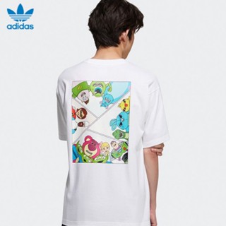 ADIDAS [พร้อมส่ง] เสื้อยืดลําลอง ผ้าฝ้าย 100% แขนสั้น พิมพ์ลายการ์ตูน Toy Story Mania ทรงหลวม สําหรับผู้ชาย HC6923 HC6924