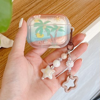 เคสหูฟังบลูทูธไร้สาย ซิลิโคนนุ่ม ลายต้นมะพร้าว ฤดูร้อน สําหรับ AirPods Pro 2 AirPods 1 2 3