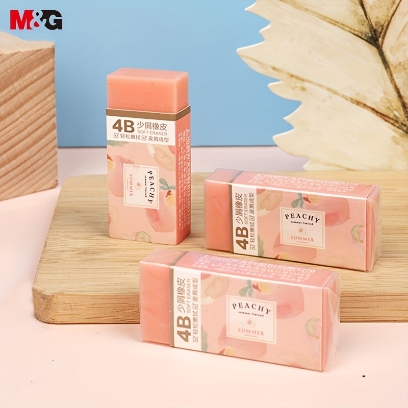 M&G เครื่องเขียน ยางลบสีชมพู ยางลบนักเรียน ยางลบพีช ซีรีส์ศิลปะ วาดภาพ ยางลบแพ็คเดียว
