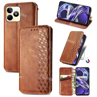 เคสโทรศัพท์มือถือหนัง ฝาพับ ป้องกัน ปิดด้านหลัง สําหรับ Realme C53 C55 C33 C35 C 53 53C REALMEC53 4G 5G 2023