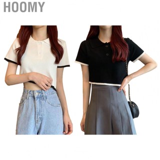 Hoomy Summer Tee Top  Women Short Sleeve Top Casual Knitted Fashionable  for Shopping for Lady