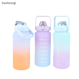 [hushcorgi] ใหม่ ขวดน้ํา พร้อมหลอดดูด ความจุขนาดใหญ่ 2 ลิตร สําหรับออกกําลังกายกลางแจ้ง พร้อมส่ง