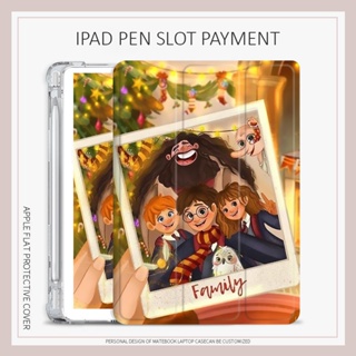 เคส ลาย harry potter พร้อมช่องใส่ปากกา สําหรับ iPad mini 6 air 1 2 3 4 5 gen5 6 iPad 10.2 gen 7 8 9 gen10 iPad pro11 2021 2022