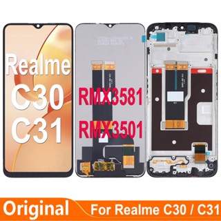 อะไหล่หน้าจอสัมผัส LCD 6.5 นิ้ว แบบเปลี่ยน สําหรับ OPPO Realme C31 RMX3501 C30 RMX3581