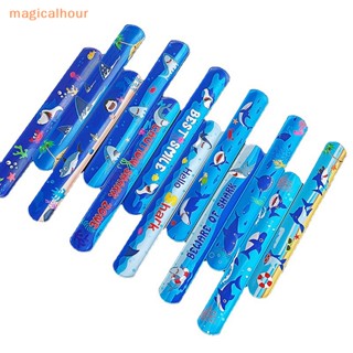 Magicalhour^^ สร้อยข้อมือตบปลาฉลาม สีฟ้า 10 ชิ้น