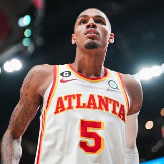 เสื้อกีฬาบาสเก็ตบอล แขนกุด ลายทีม Atlanta Hawks NO.5 Dejounte Murray 22-23 Season สําหรับผู้ชาย