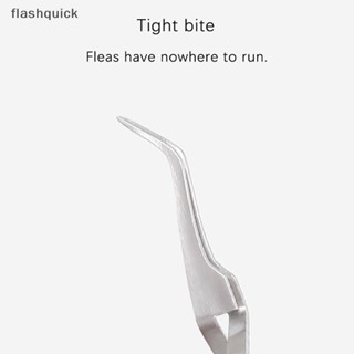 Flashquick 2 In 1 แหนบสเตนเลส กําจัดเห็บ และเห็บ แบบมืออาชีพ เครื่องมือกําจัดเห็บ แบบรวดเร็ว ดี