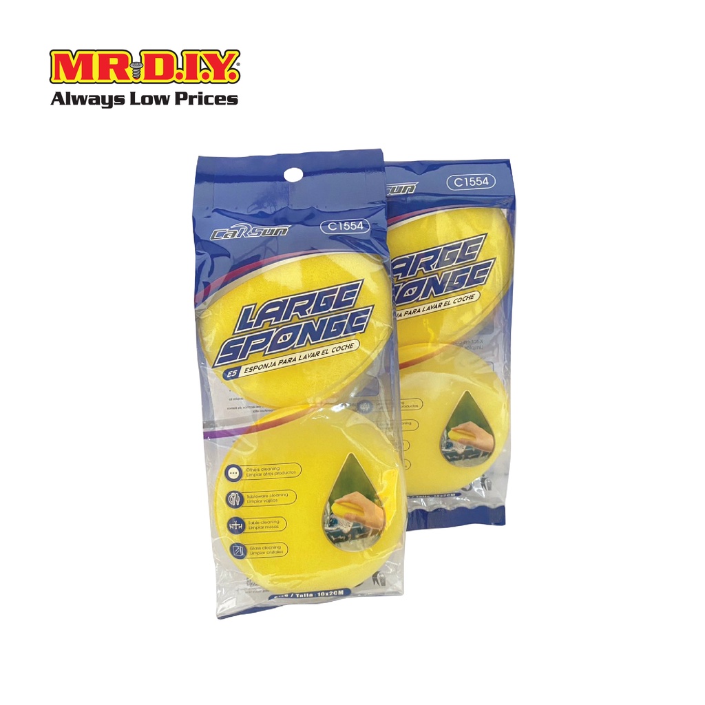 CARSUN ฟองน้ำทำความสะอาด รุ่น C1554 ขนาด 10 x 2 ซม. (2 ชิ้น/เเพ็ก)