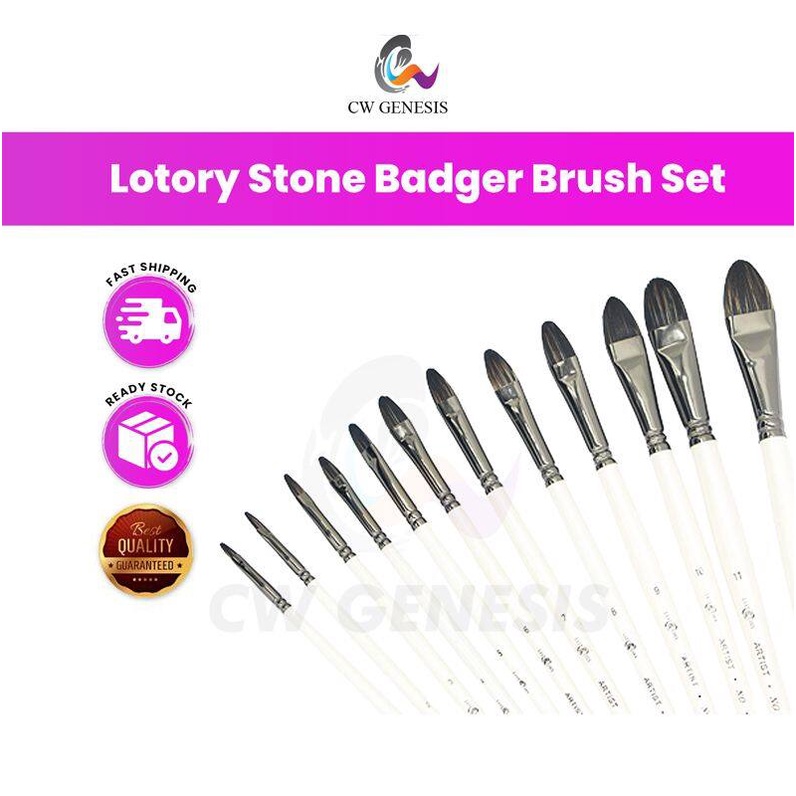 Lotory Top ภาพวาดแปรง Lotory Artist D822 ภาพวาดเครื่องมือแปรงสี老人头牌高油笔 D822